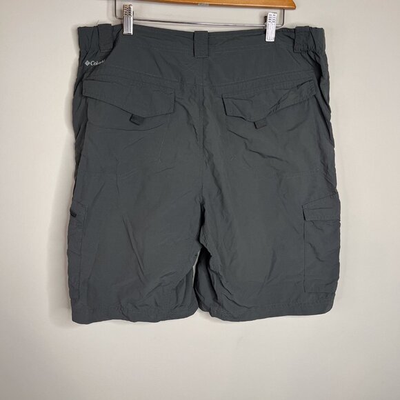 Columbia Cargo Shorts Men's 38 Gray Omni Shade Nylon Sun Protection Outdoor - Picture 2 of 12
